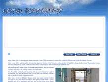 Tablet Screenshot of hotelplatanias.com